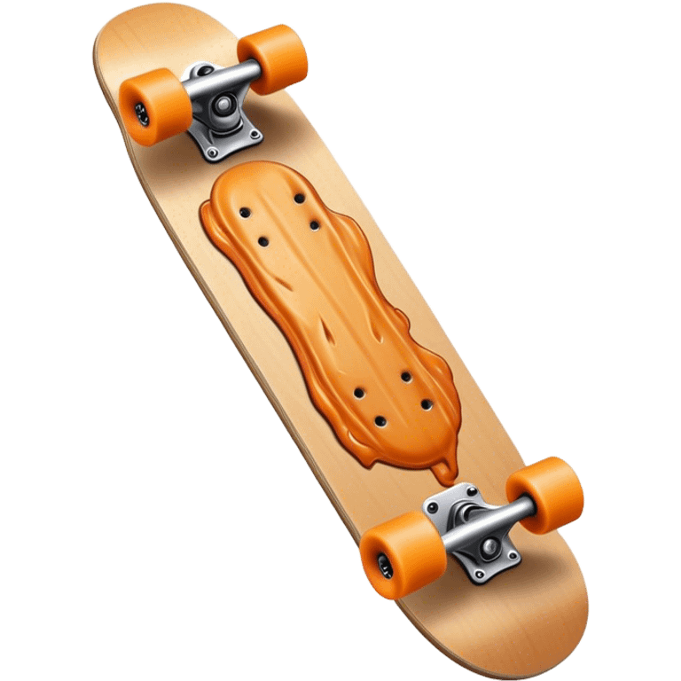 A skateboard made out of fingers emoji