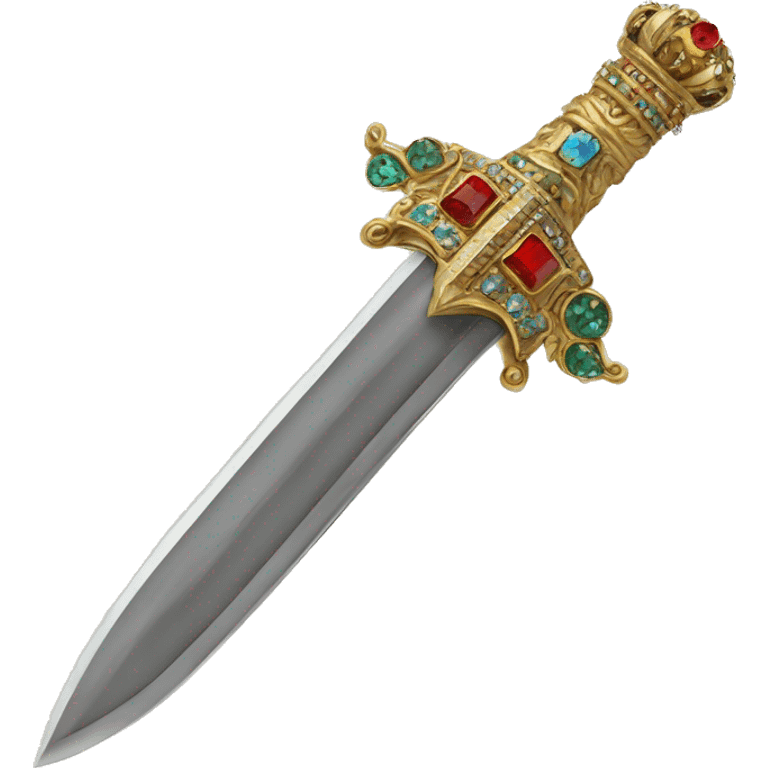 Ceremonial dagger. Jeweled handle emoji