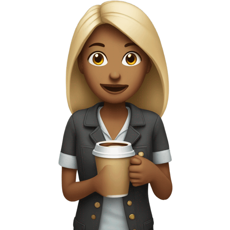 girl with a coffee  emoji