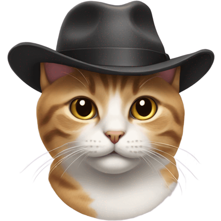 Cat wearing a fedora emoji