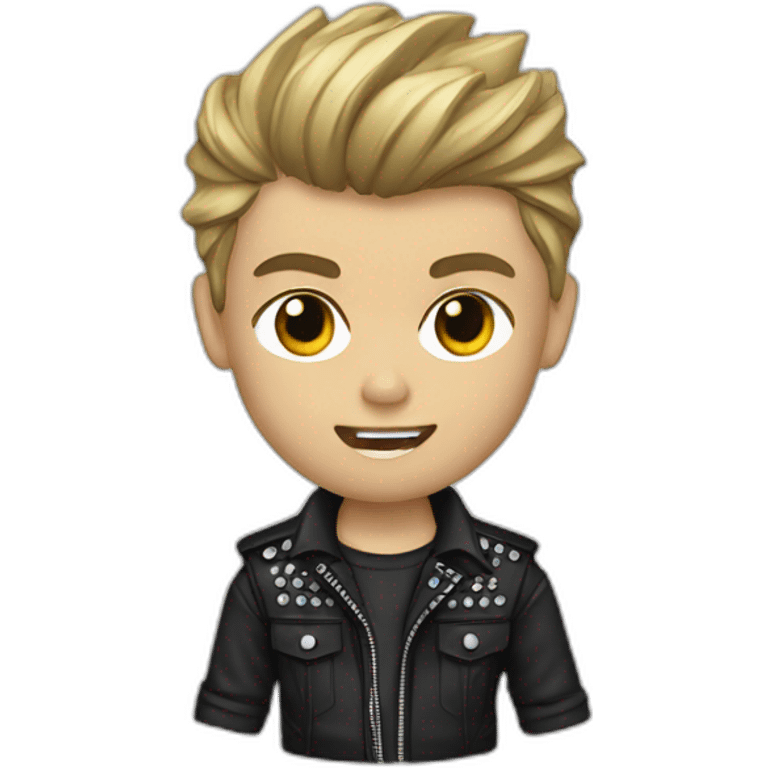 Justin bieber with metal shirt emoji