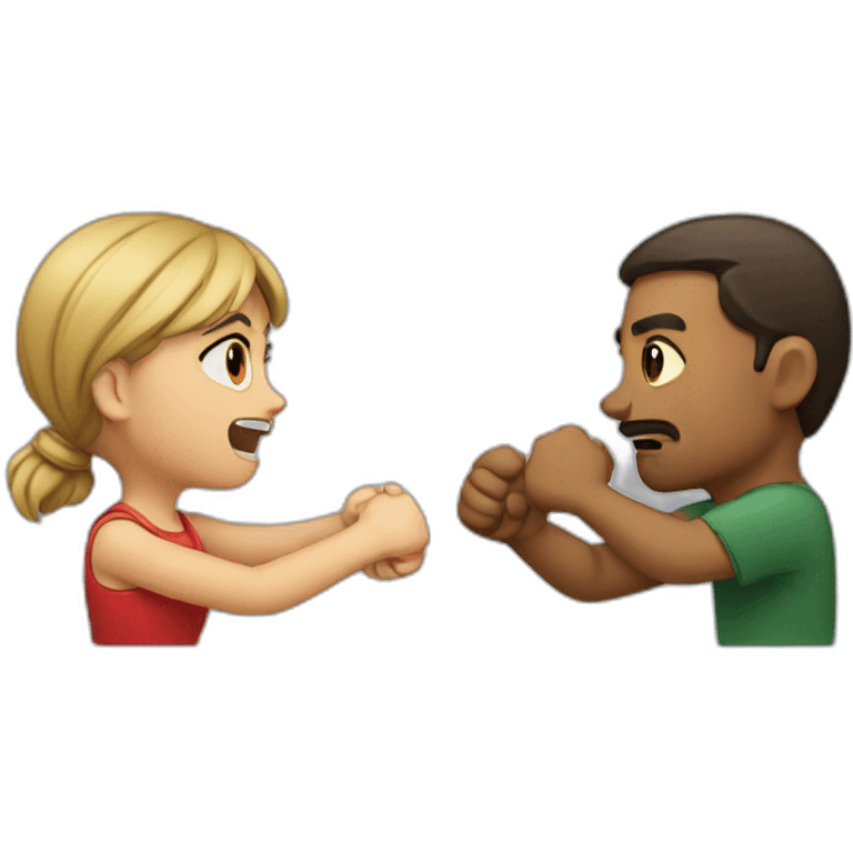 Couple fighting emoji