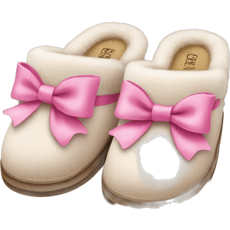 Ugg slippers with pink bow  emoji