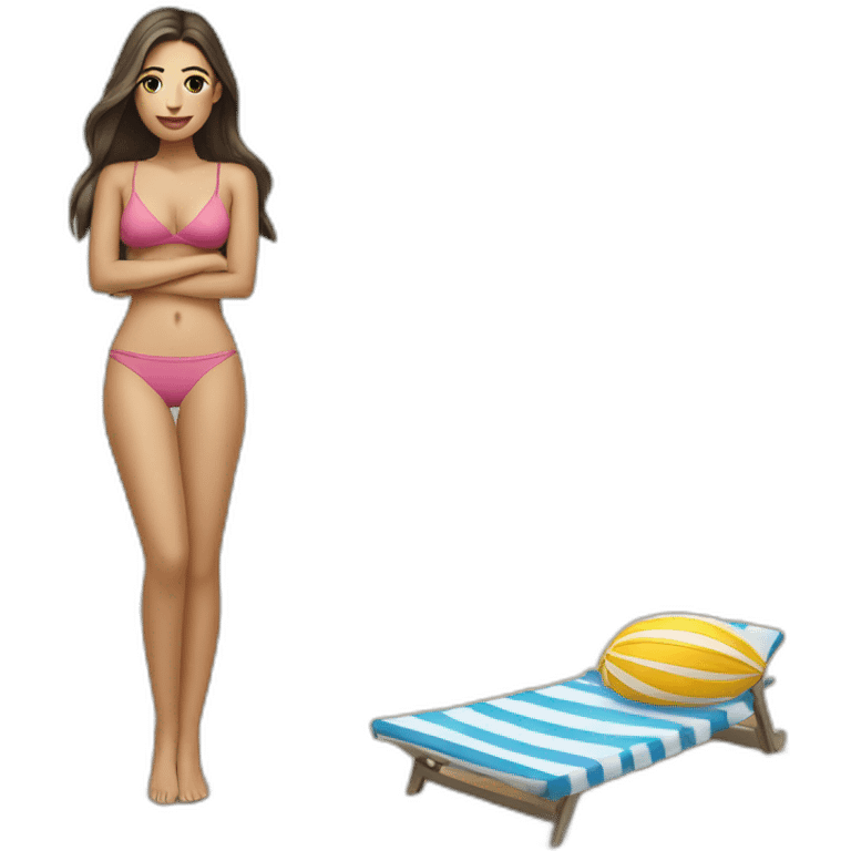 emily willis standing on beach sunbathing emoji