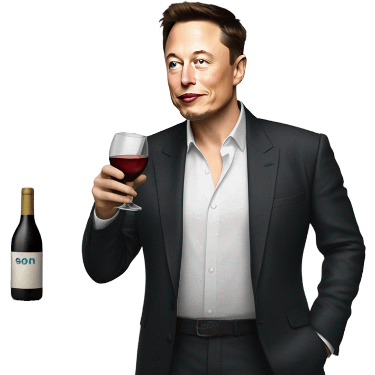 elon musk drinking wine emoji