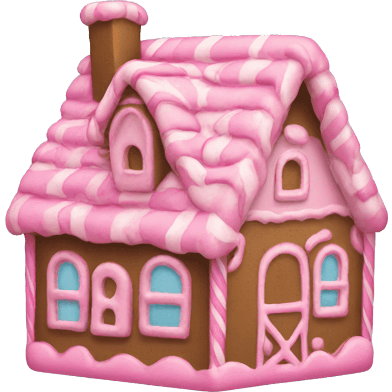 pink gingerbread house emoji