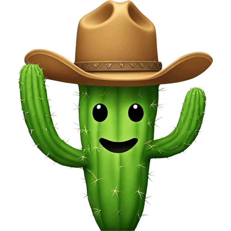 cactus dabbing with cowboy hat emoji