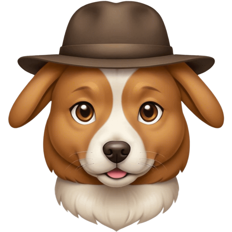 Dog with hat emoji