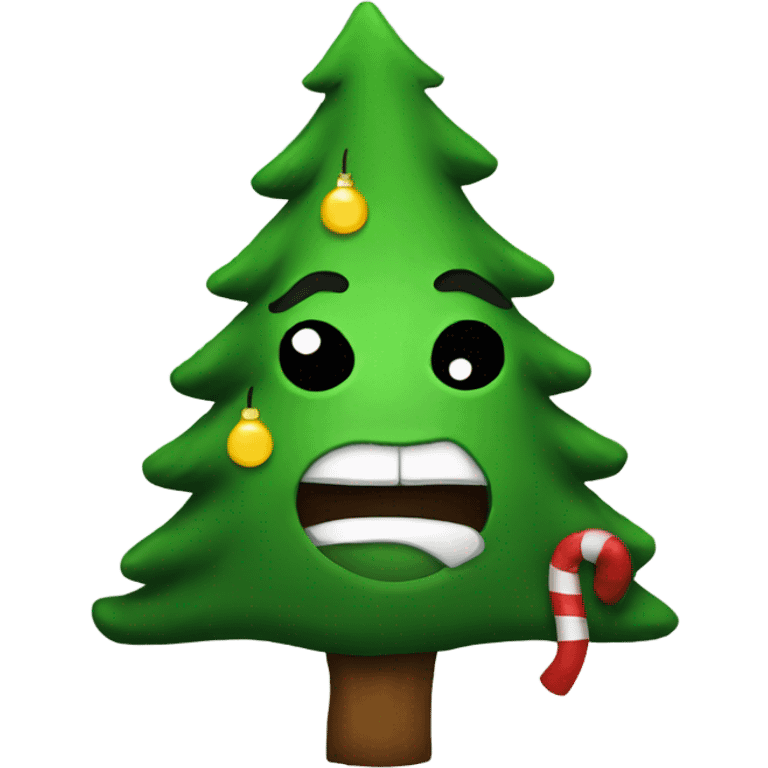 Drunk Christmas tree emoji