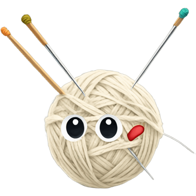 ball of yarn with knitting needles emoji