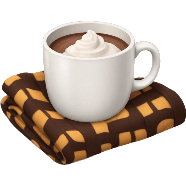 blanket with hot chocolate  emoji