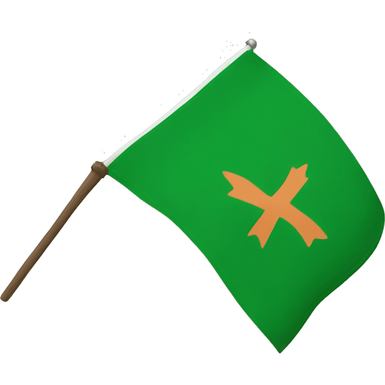 Green scout flag emoji