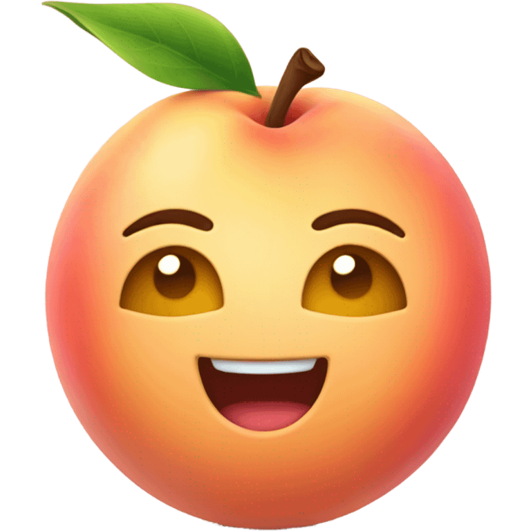 Happy peach  emoji