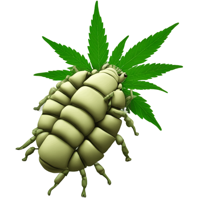 Marijuana behind isopod emoji