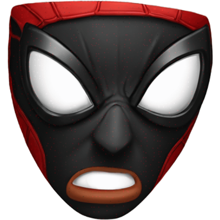 Black Spider - Man Red face emoji