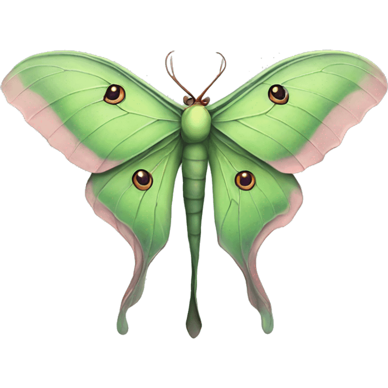 Luna moth tattoo emoji