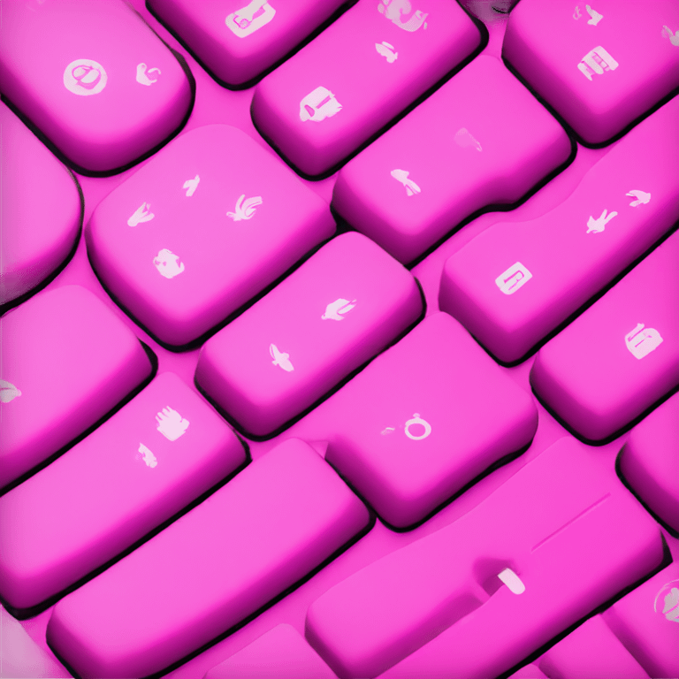 pink keyboard (one keyboard, birds eye view) emoji