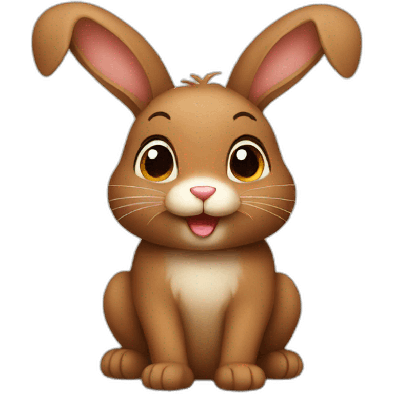 cute brown bunny emoji