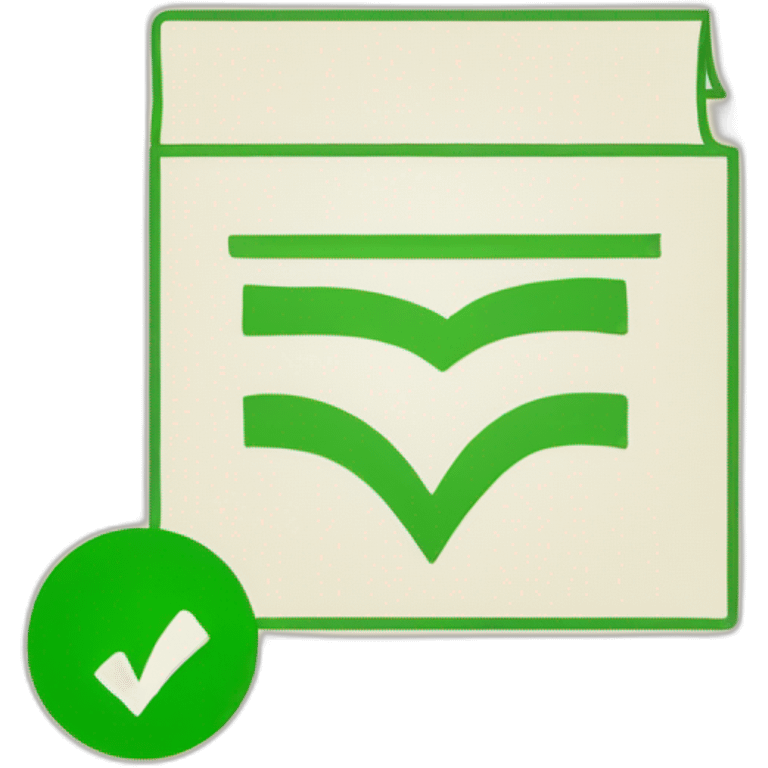 document uploaded checkmark green emoji