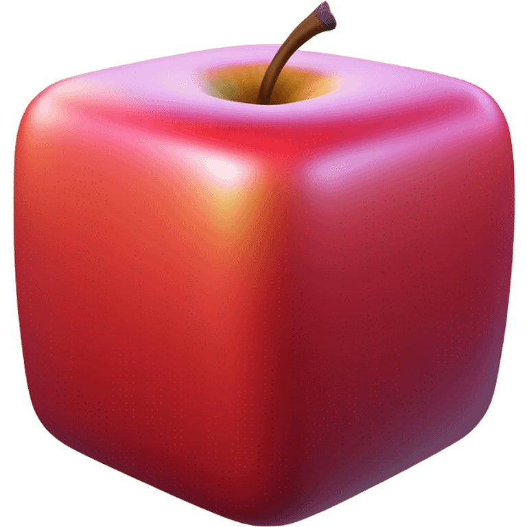 Cube shaped Apple emoji