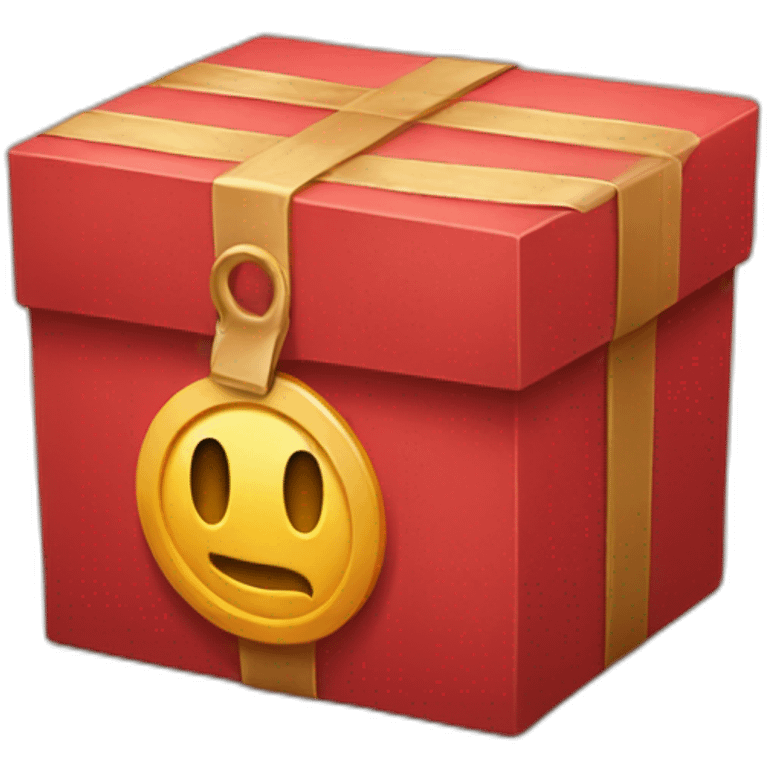 red mystery box  emoji