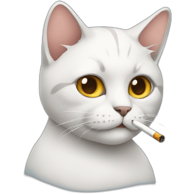 Cat with a cigarette emoji