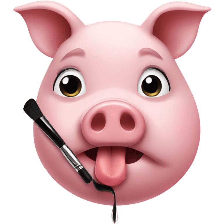 Pig putting on makeup  emoji