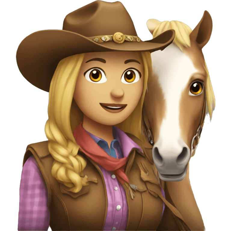 cowgirl on horse emoji