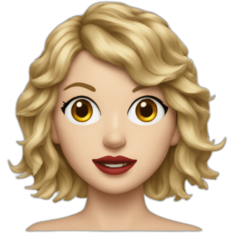 taylor swift with many large glue stains emoji