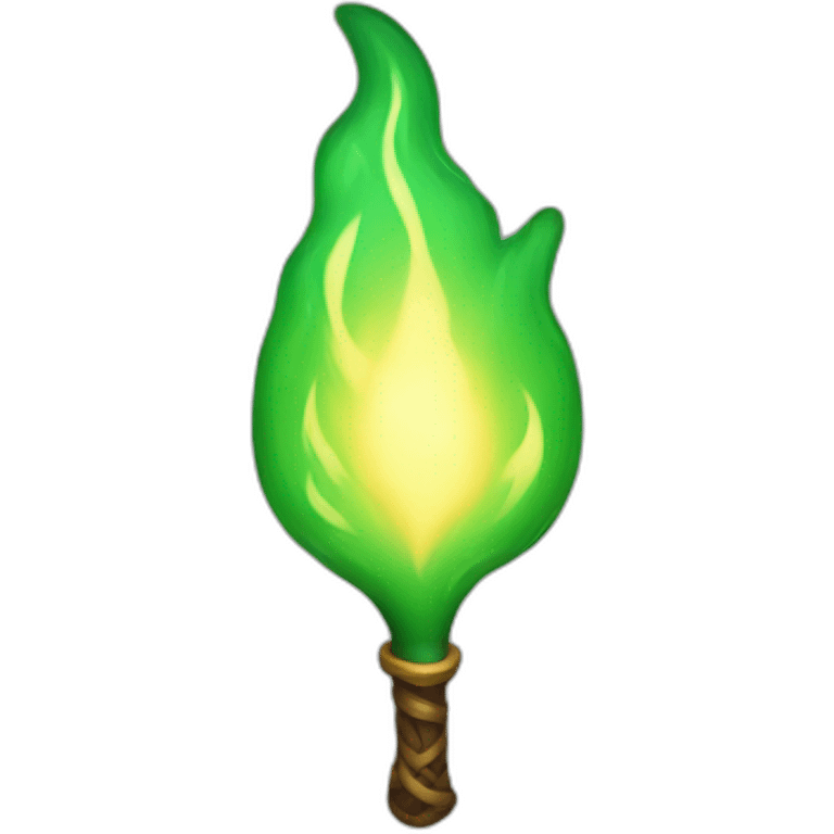 Wand fire spell green emoji