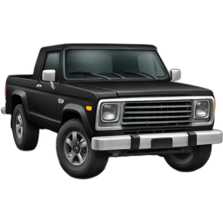 camioneta negra 4x4 emoji