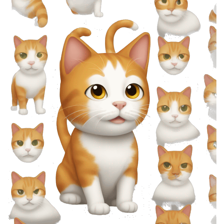 ginger and white cat emoji