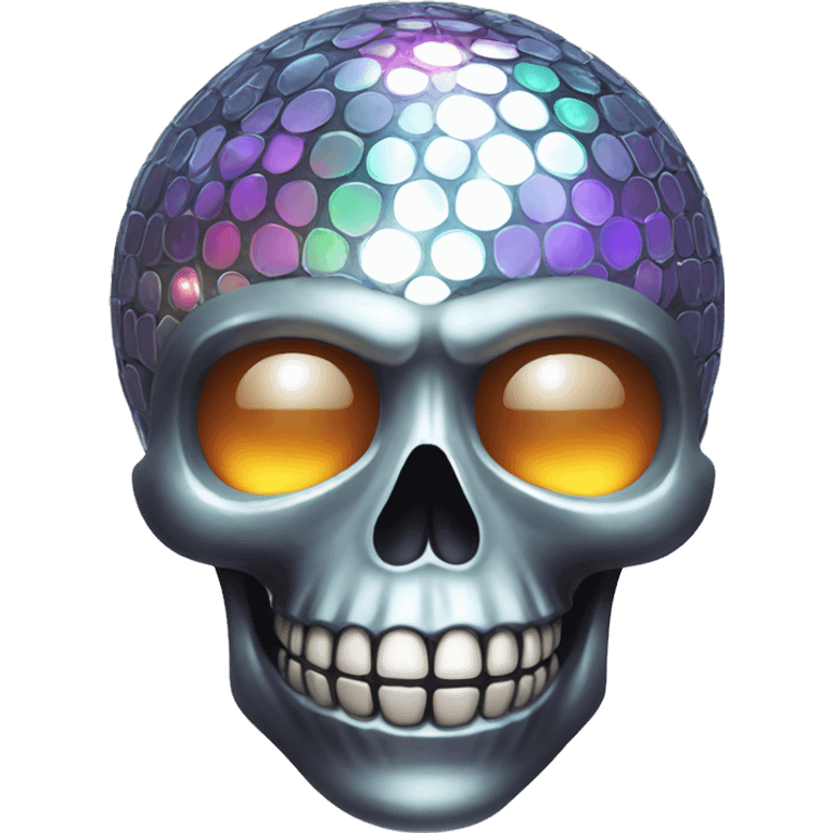 Disco ball skull emoji