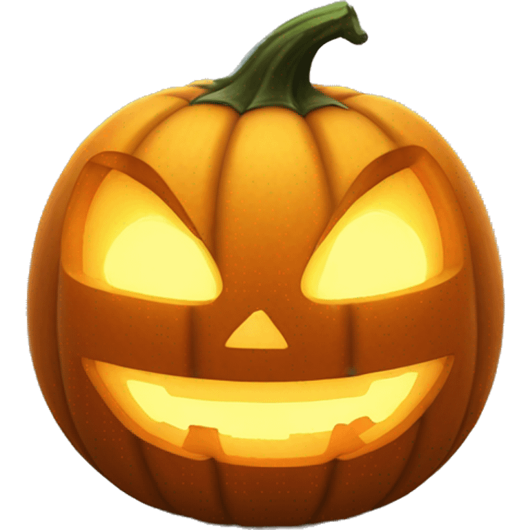 Cool glowing Jack-o-lantern emoji