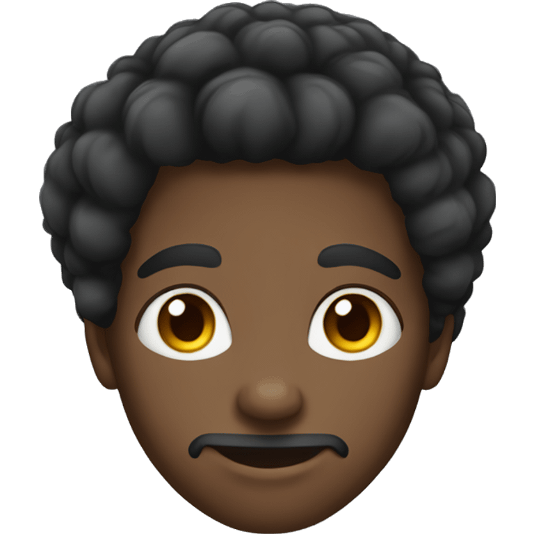 african male, afro puffs hairstyle emoji