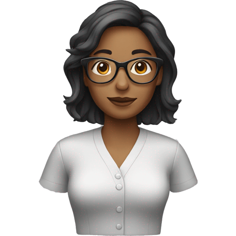 Woman with glasses emoji