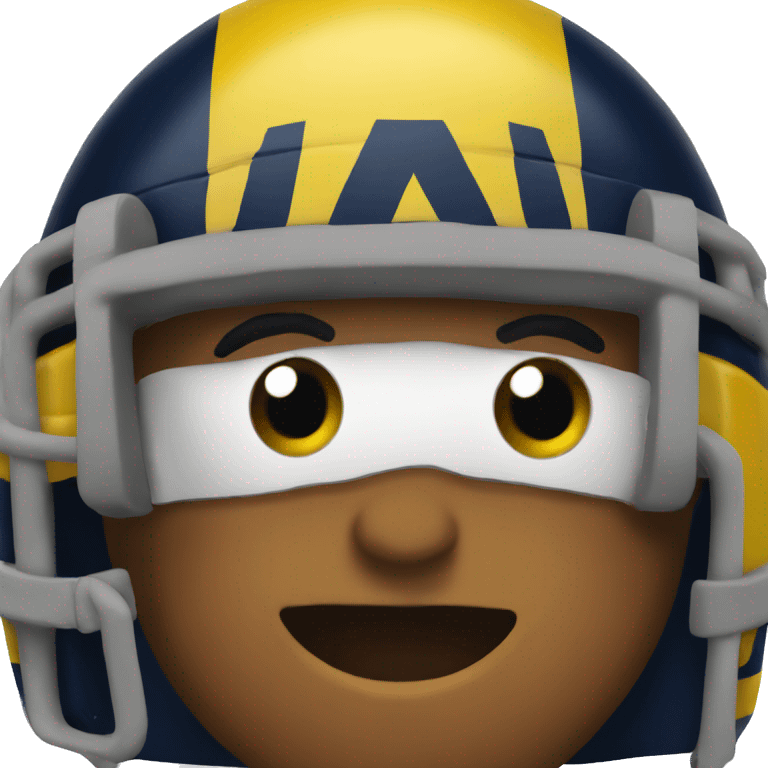 Make this emoji a Michigan football fan emoji