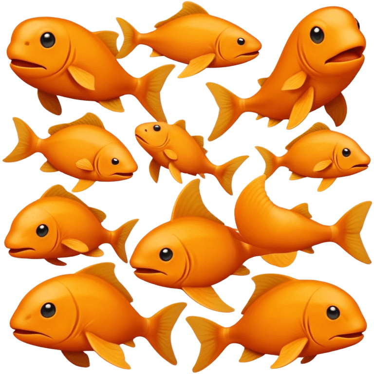 All Orange Tetraodontidae facing forward emoji