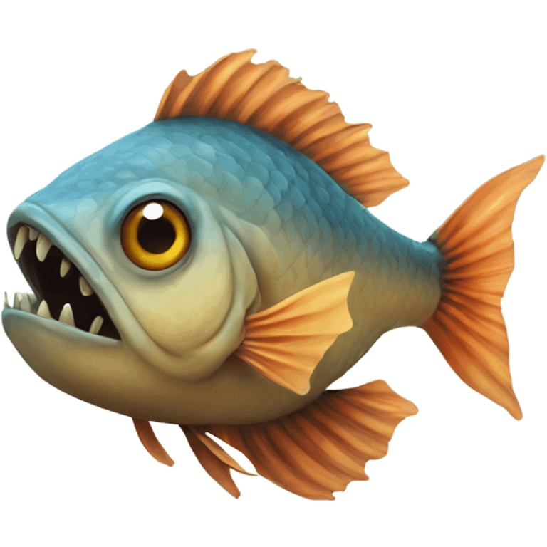 Horribly mutated fish emoji