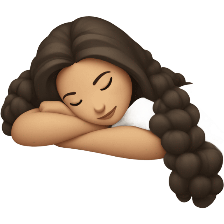 Brunette girl sleeping emoji