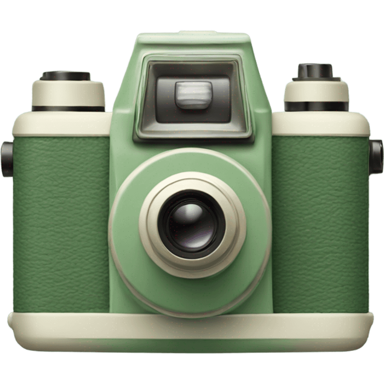 Sage green vintage camera emoji