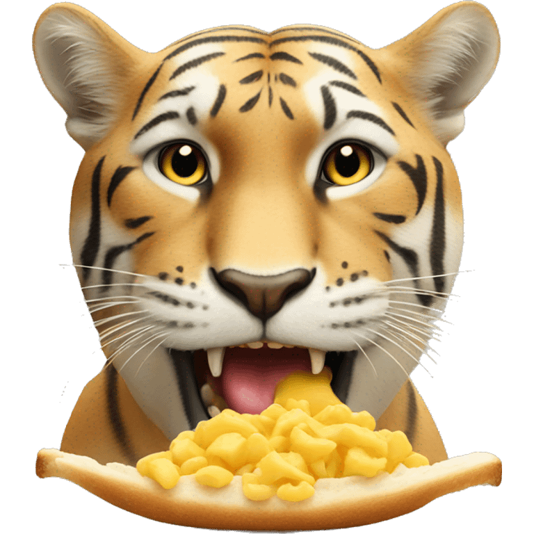 Big cat eating  emoji