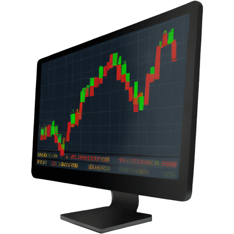 trading chart on computer emoji