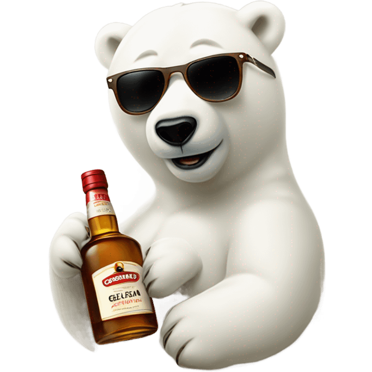 polar bear with sunglasses and Glenrarklas with hat emoji