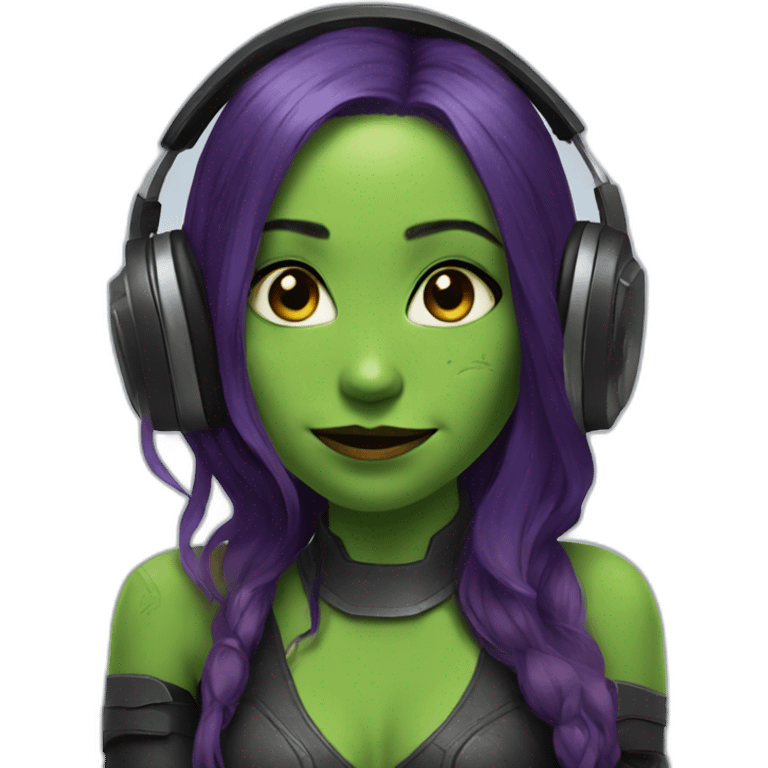  Gamora listening to music emoji