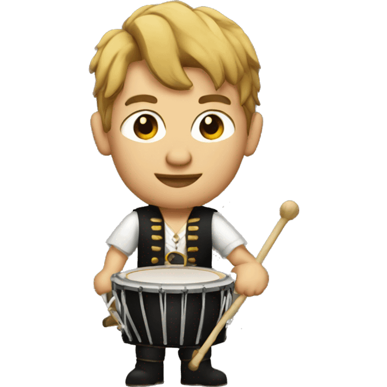 clean shaven pirate drummer emoji