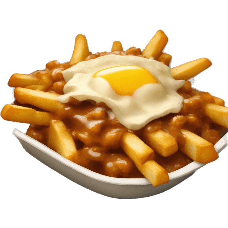 Poutine qui mange une poutine emoji