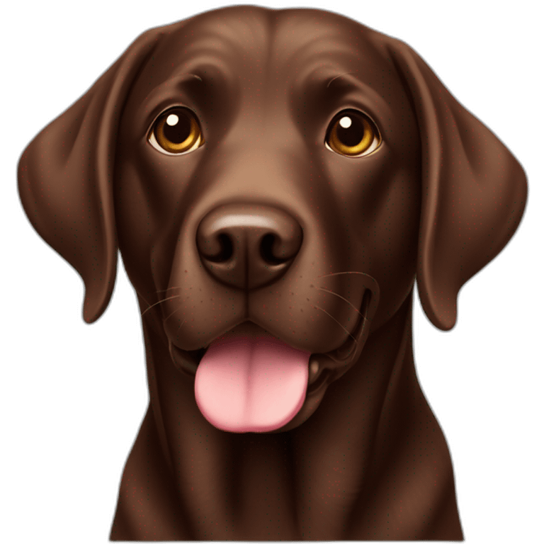 chocolate labrador  emoji