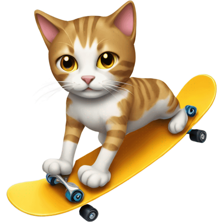 Cat riding skateboard emoji