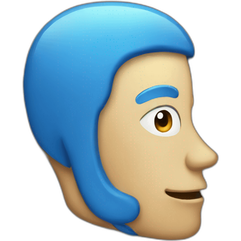 Blue Speaking Head emoji